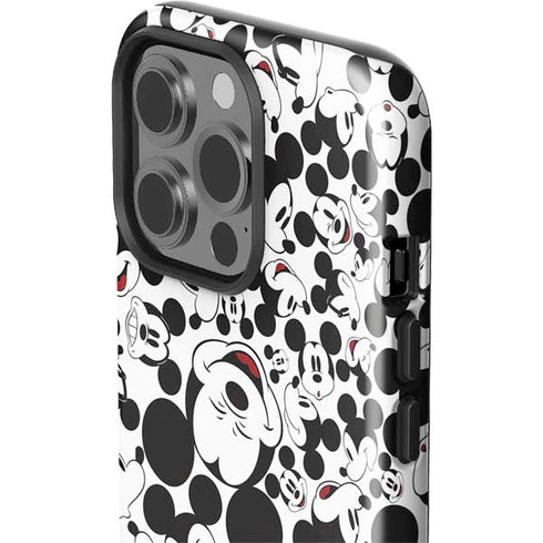 Disney Mickey Mouse Face Pattern iPhone 15 Pro Impact Case